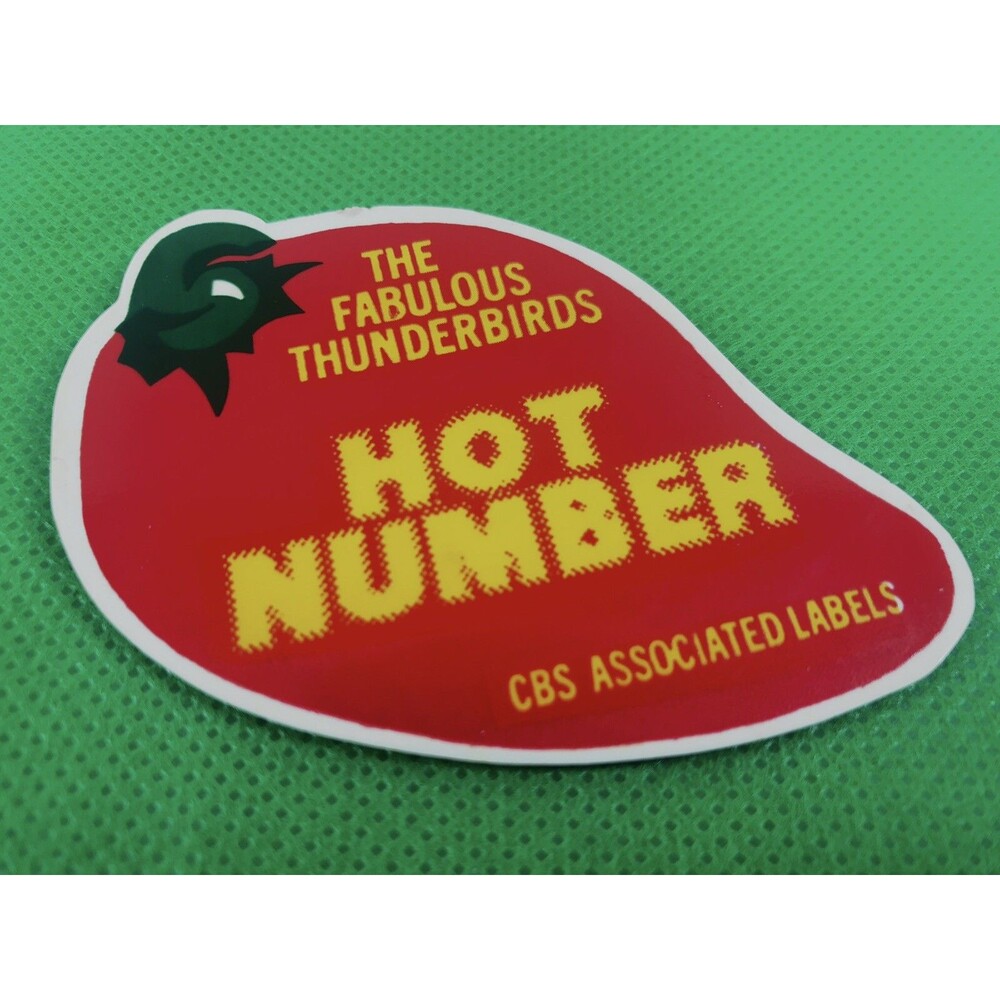 The Fabulous Thunderbirds Band Hot Number Pin Back Chili Pepper Button 1987